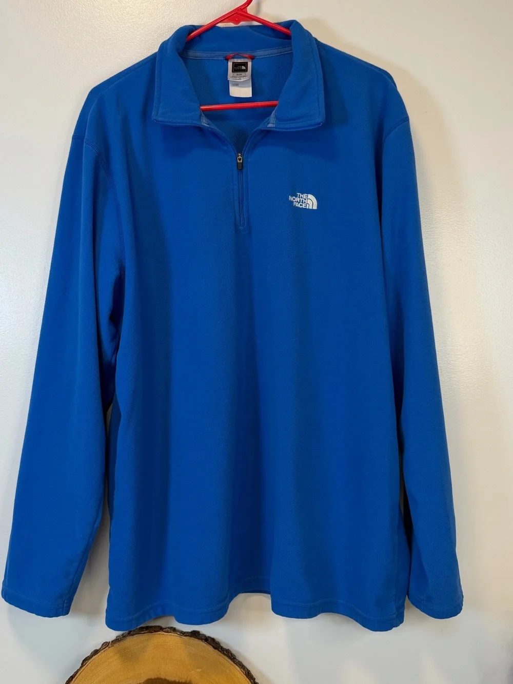The North Face Men's Cornflower Blue 1/4 Zip-Up Fleece Pullover Size XL